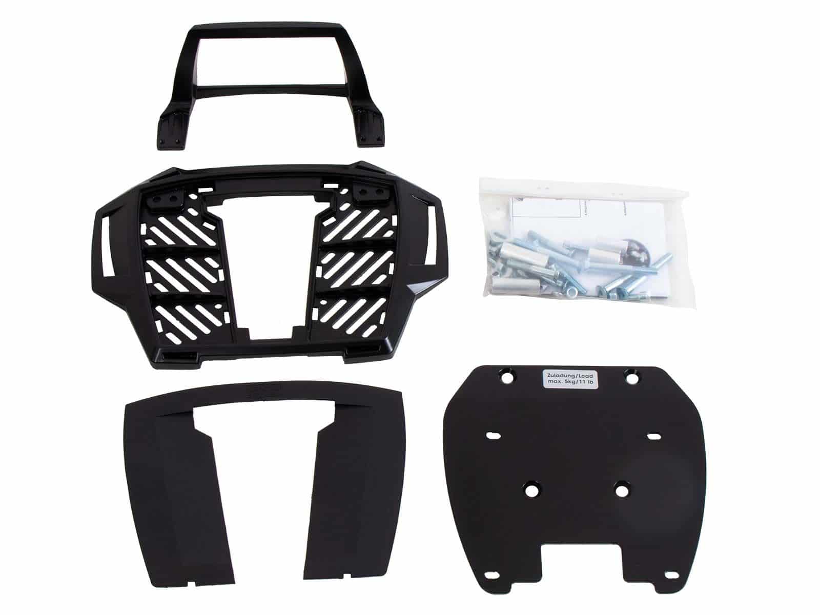 Alurack top case carrier black for BMW F 800 GS (08-18) Hepco & Becker