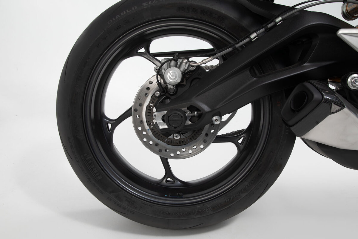SW-Motech Crash pad kit for rear axle black for Yamaha YZF-R1, MT-10 /SP - SW Motech
