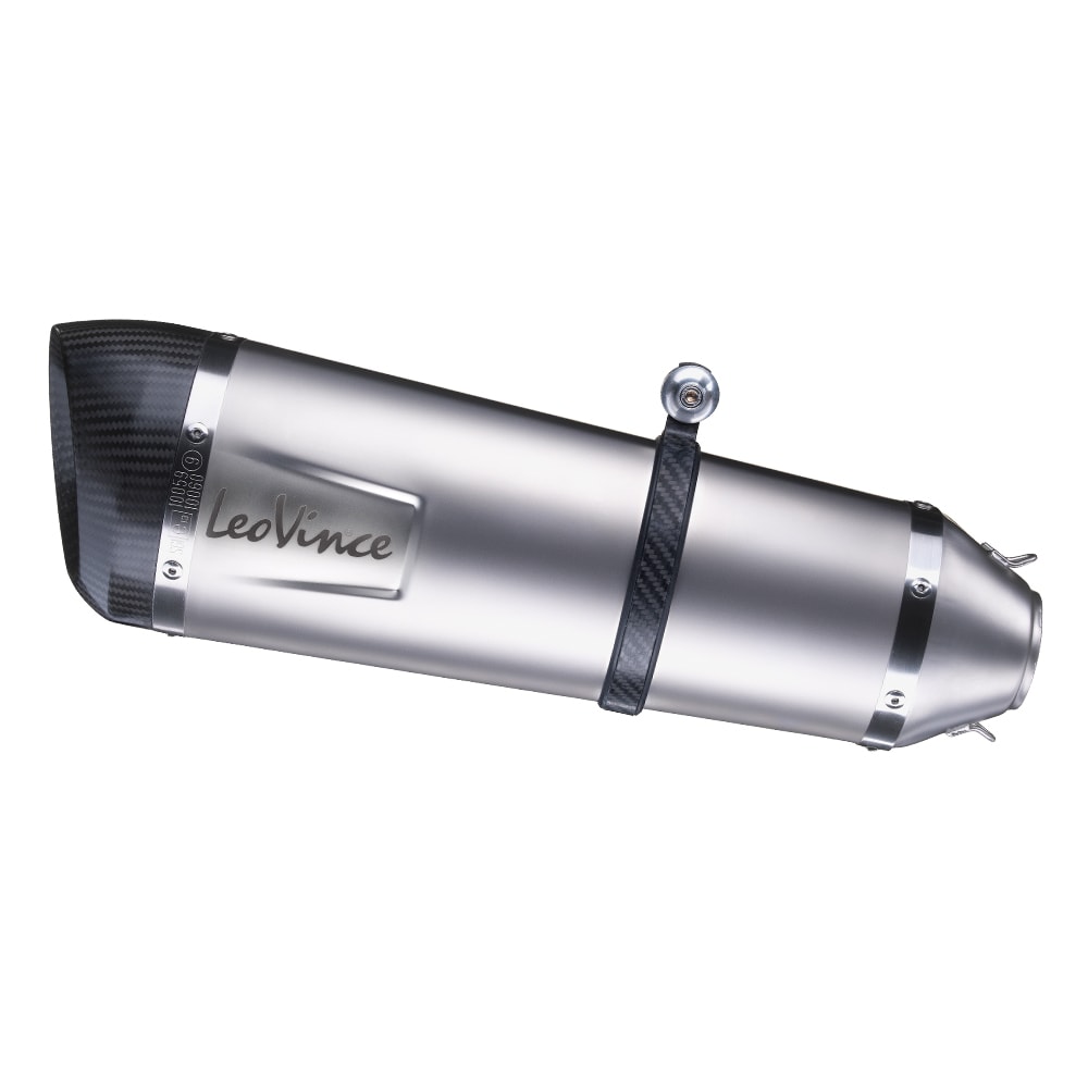 LeoVince exhaust system Factory S, stainless steel, slip on for Yamaha YZF-R1 / M (Bj.15-16)