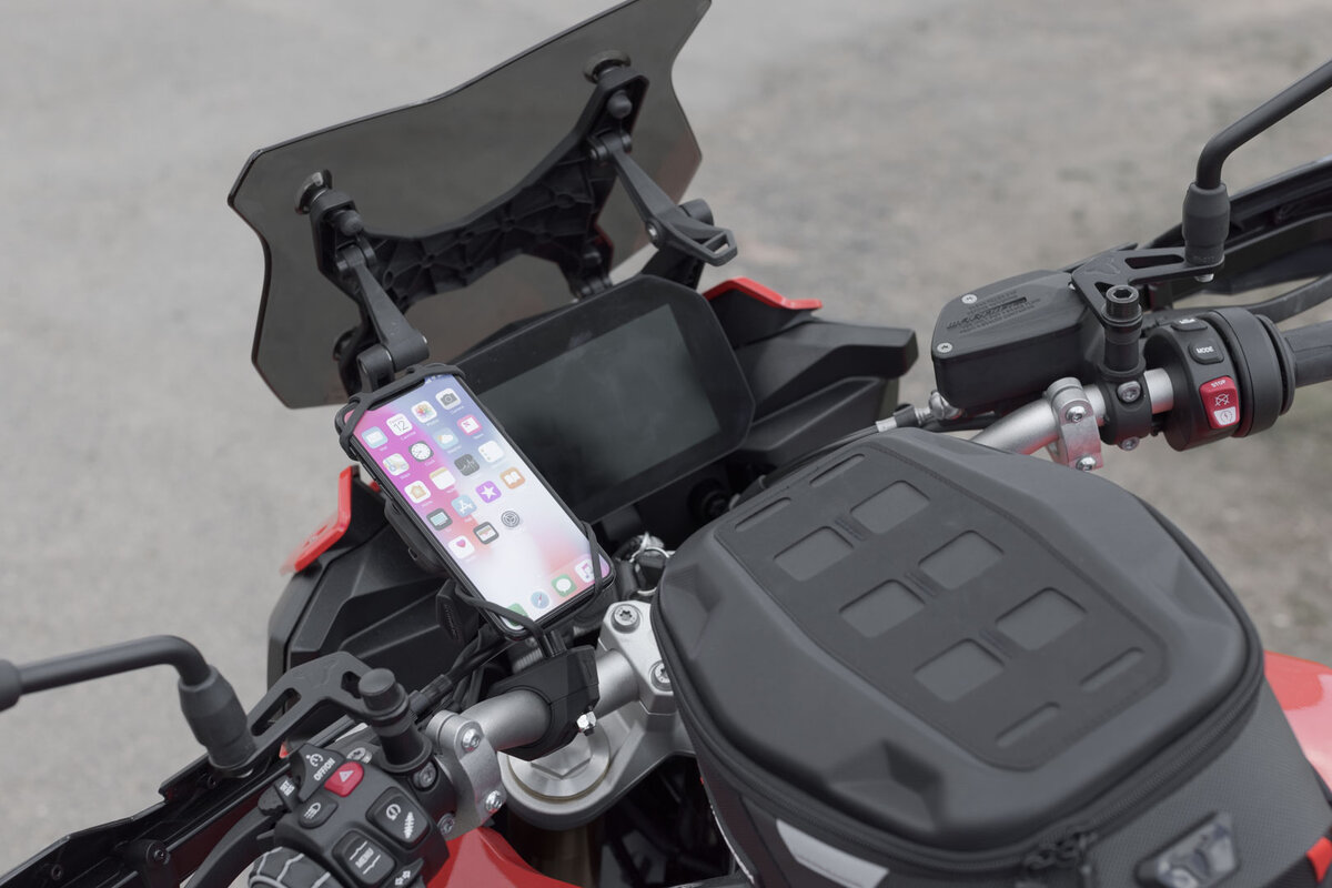 SW-Motech Navi mount kit T-Lock with smartphone holder for Ducati DesertX - SW Motech