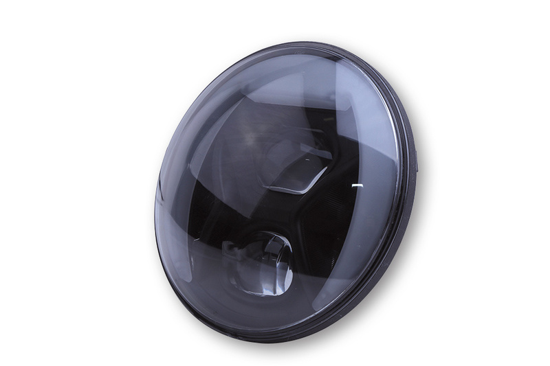 HIGHSIDER pro 7 inch headlight insert type 8 LED black E-approved (1pc)