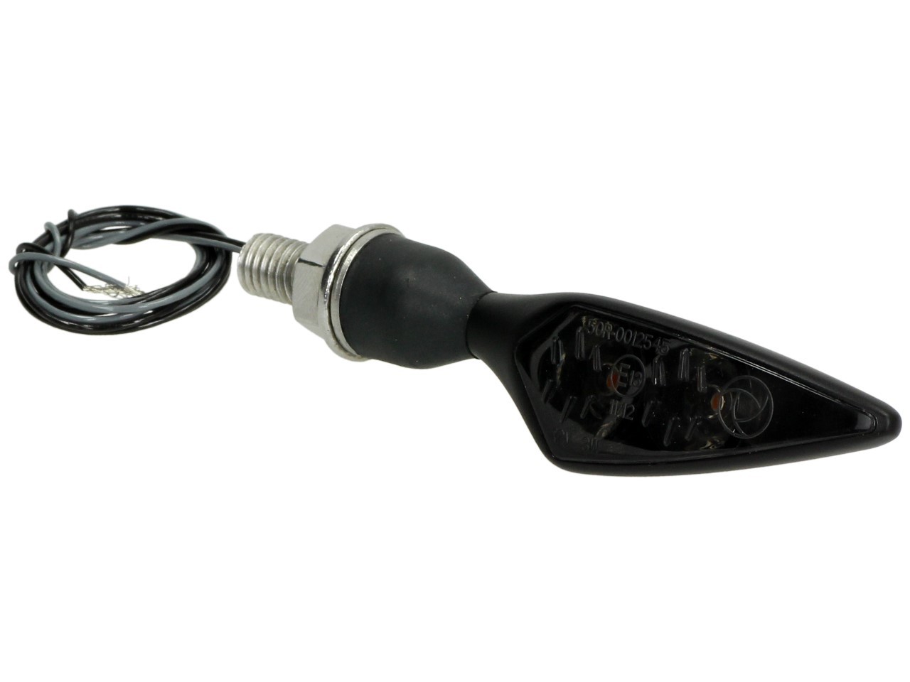 Kellermann turn signal, Rhombus Dark, steel, LED, VL/HR, 12 V, black satin, M8x20, E-tested