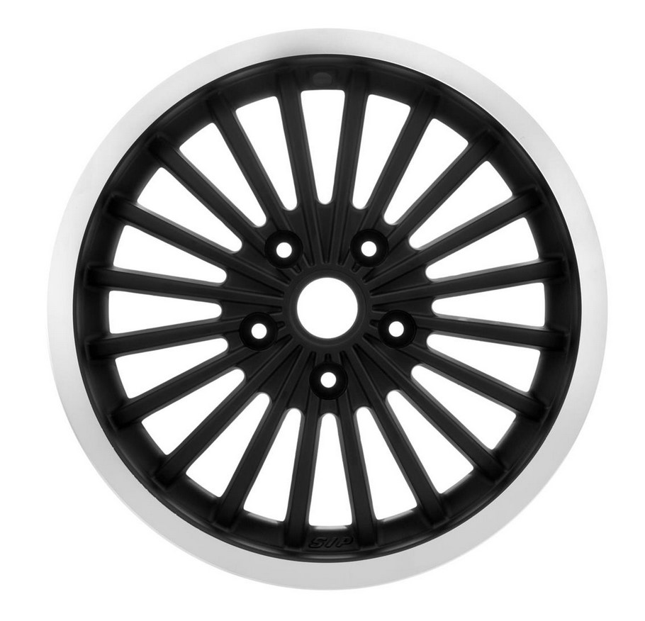 Rim front/rear for Vespa GTS/GTS Super/GTV/GT 125-300ccm, black with polished rim