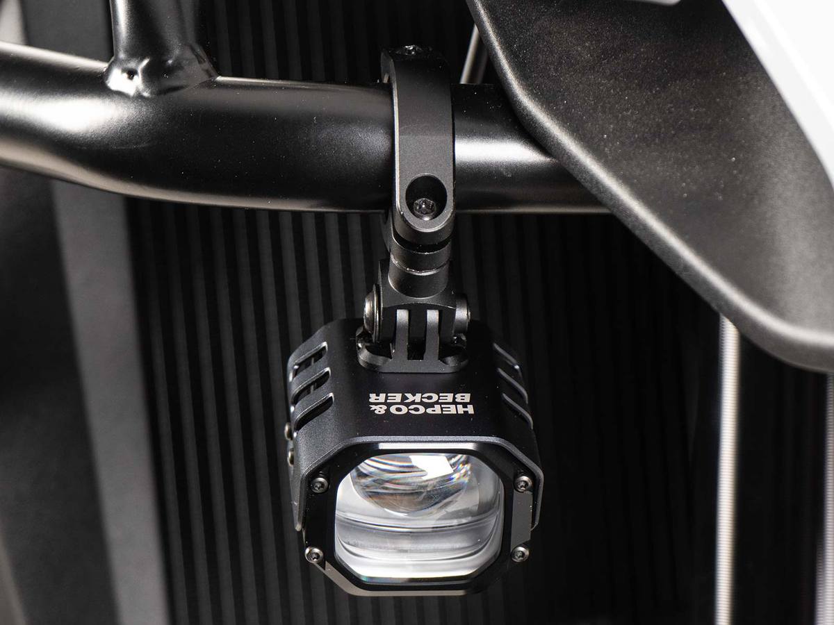 LED auxiliary headlight Nova incl. universal mounting for tube Ø18-25mm Hepco & Becker