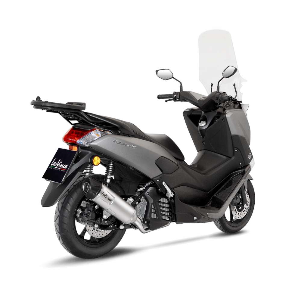 LeoVince complete system LV One Evo for Yamaha GPD 125 N-Max, stainless steel silver, Euro4, ABE