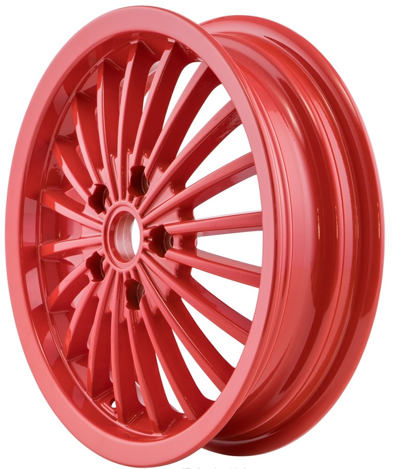 Rim front/rear for Vespa GTS/GTS Super/GTV/GT 60/GT/GT L 125-300ccm, red