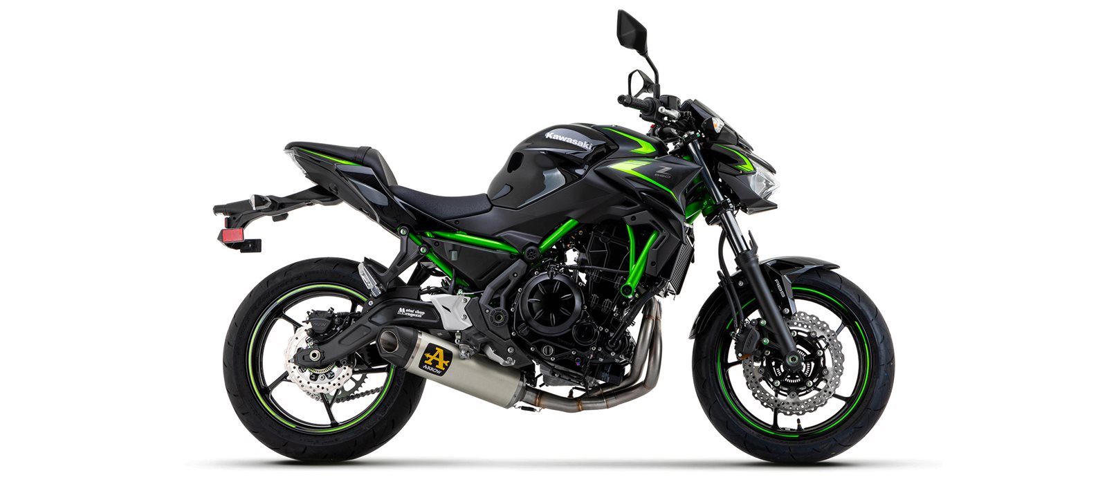 ARROW Auspuffanlage INDY RACE EVO Titan für Kawasaki Z650 und Ninja 650 ab Modelljahr 2024-