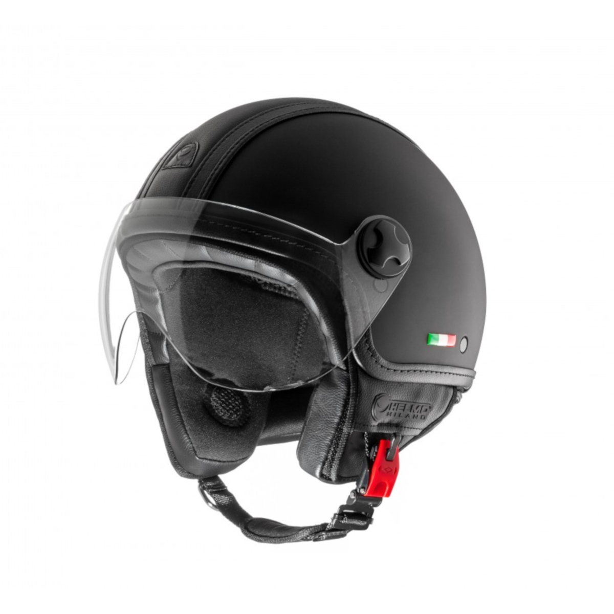 Helmo Milano Demi Jet, PelleDura, black, matt