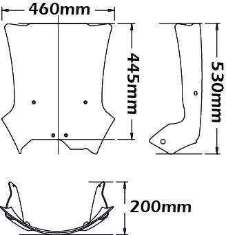 Low windshield ADV type for BMW F 800 GS (12-18), light smoke