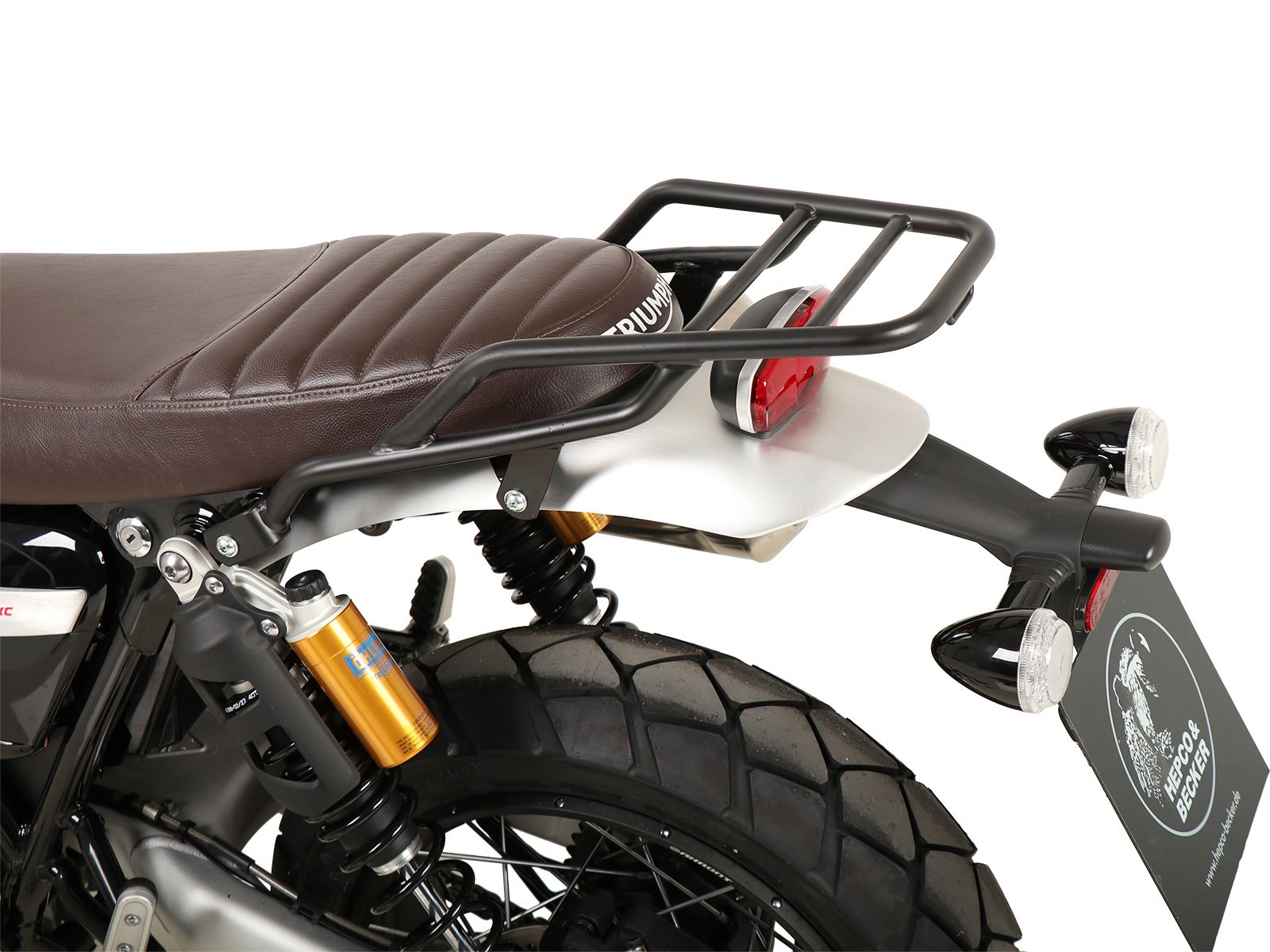 Tubular luggage rack black for Triumph Scrambler 1200 XE (24- ) Hepco & Becker