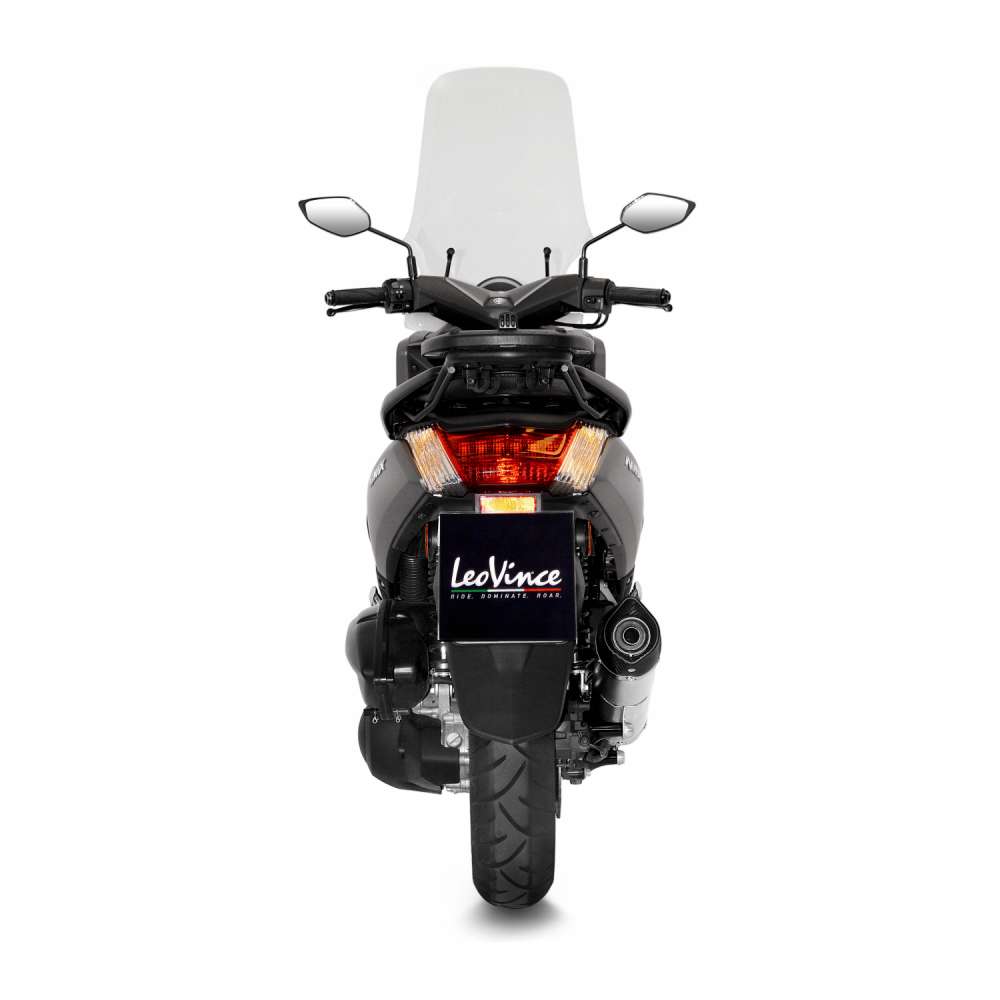 LeoVince complete system LV One Evo for Yamaha GPD 125 N-Max, stainless steel silver, Euro4, ABE
