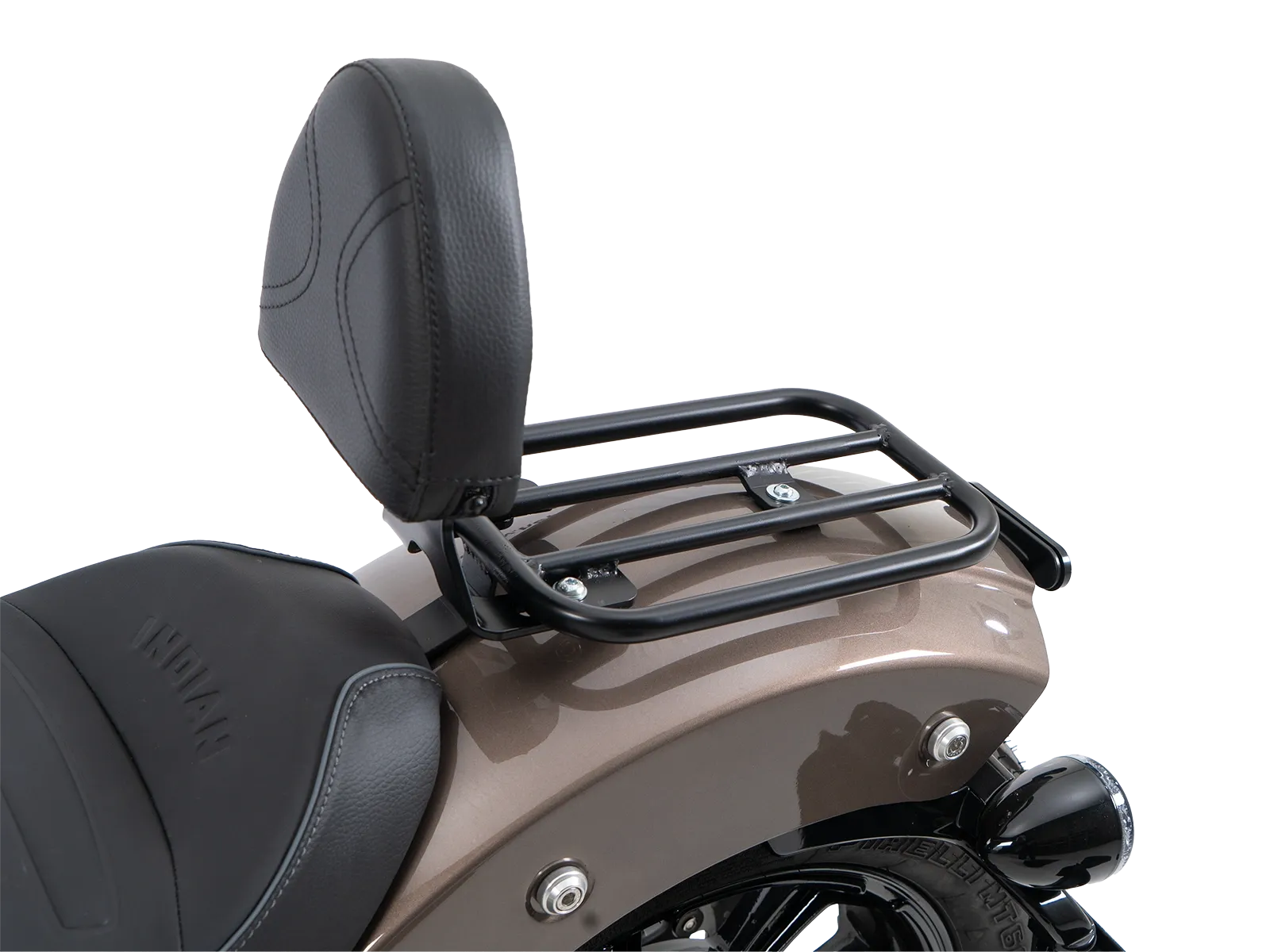Backrest rider with padding black for Indian Scout Bobber 1250 (25-) Hepco & Becker