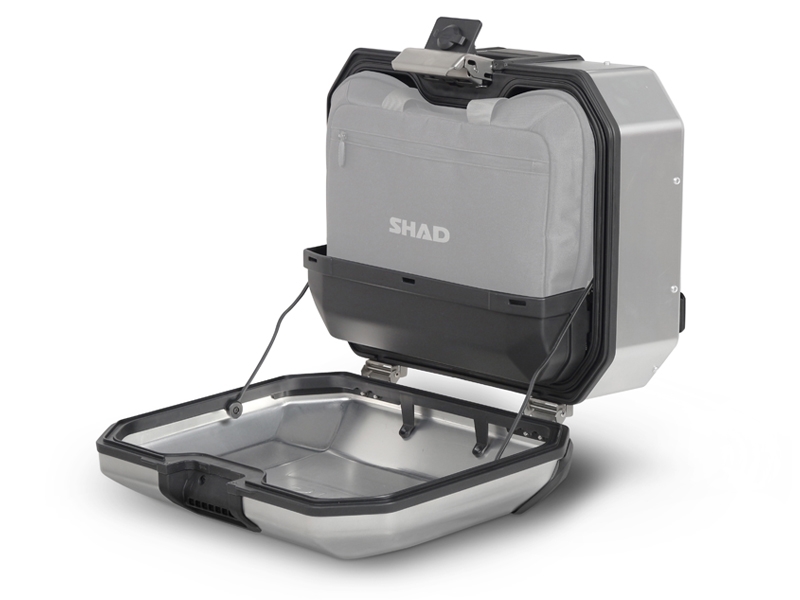Shad side case Terra TR36, right, aluminum silver, 36 l