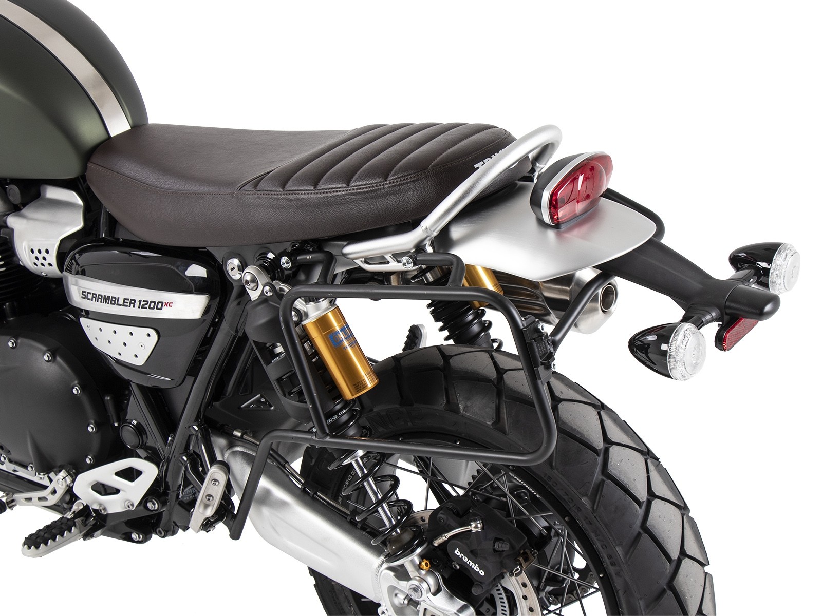 Side case carrier fixed screwed on one side left black for Triumph Scrambler 1200 XE (2019-)