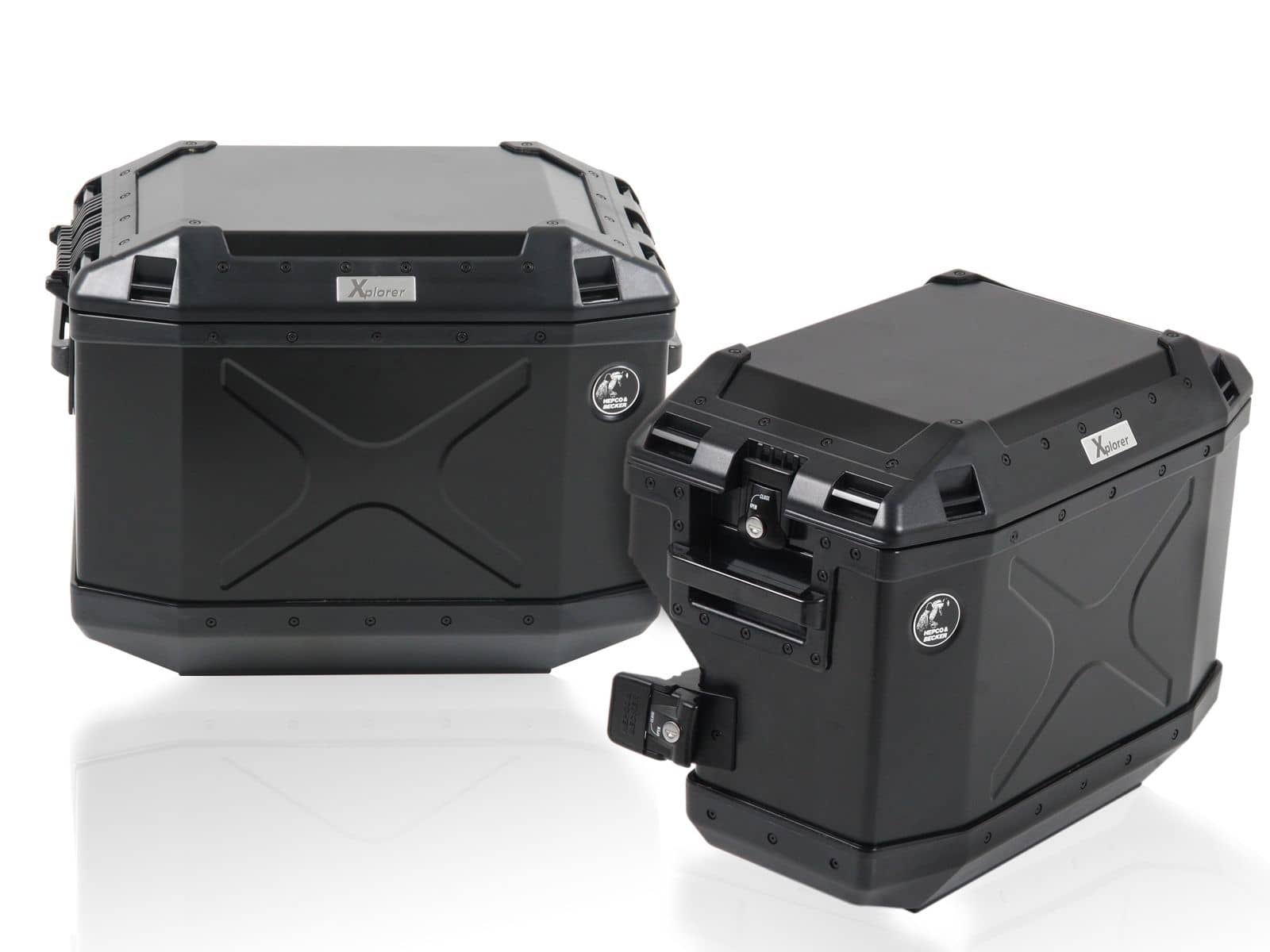 Case carrier set Cutout carrier incl. case set Xplorer Cutout black for BMW R 12 G/S (25-)