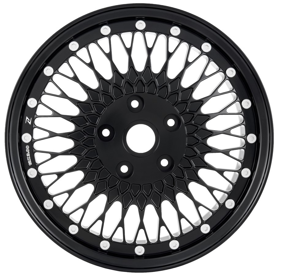Rim Comb 1 front/rear for Vespa GTS/GTS Super/GTV/GT/946 125-300cc, black glossy