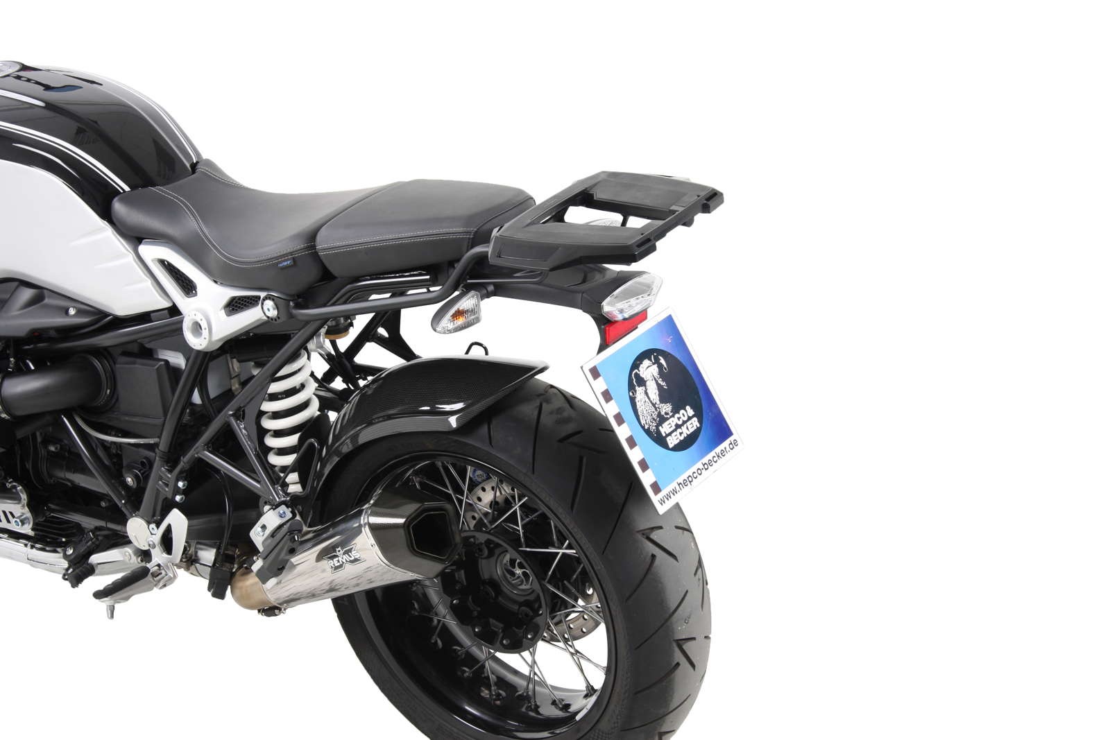 Alurack top case carrier black for BMW R nineT (14-16) Hepco & Becker