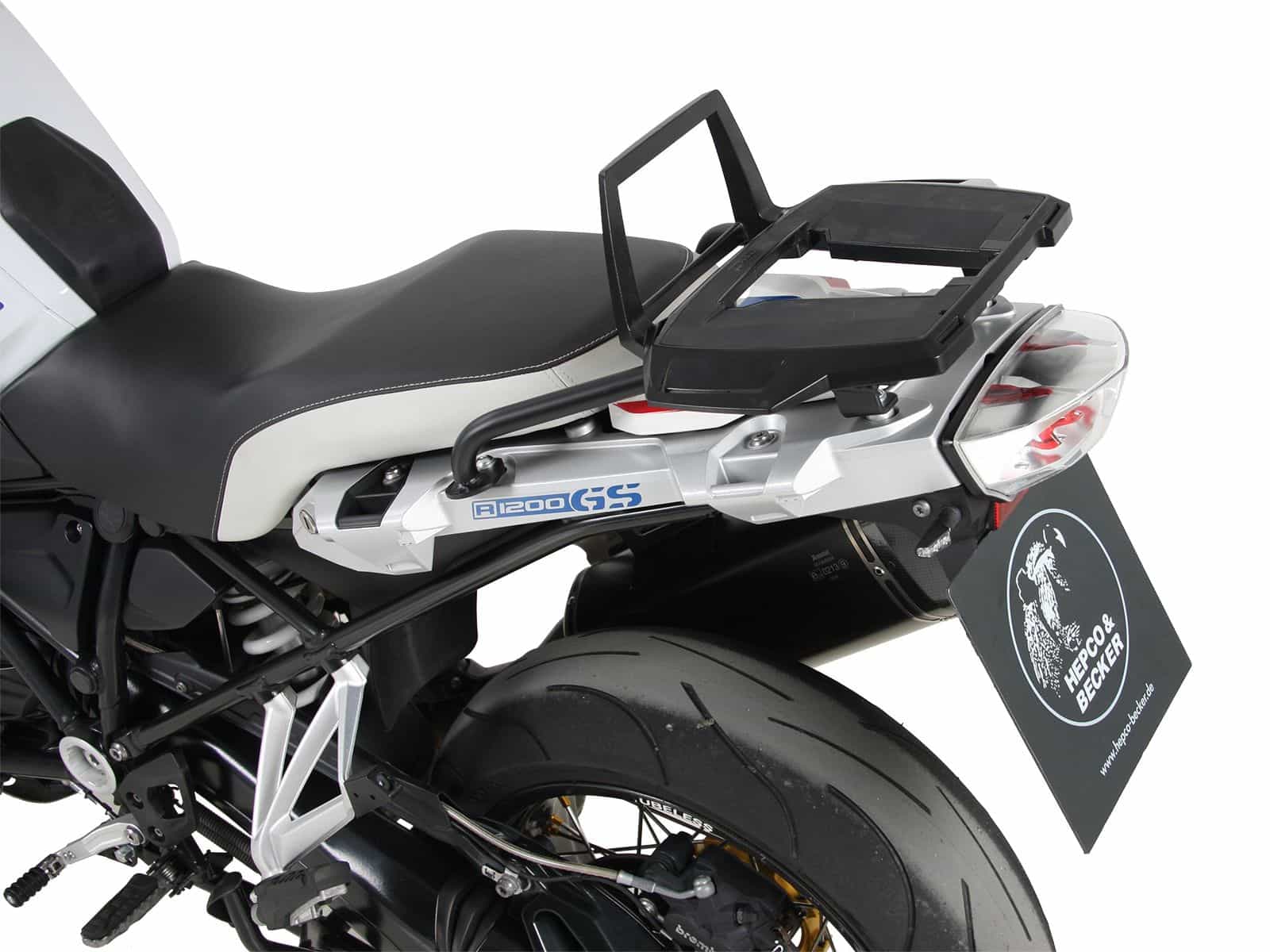 Alurack top case carrier black for BMW R 1250 GS with short HP seat (19-23) Hepco & Becker