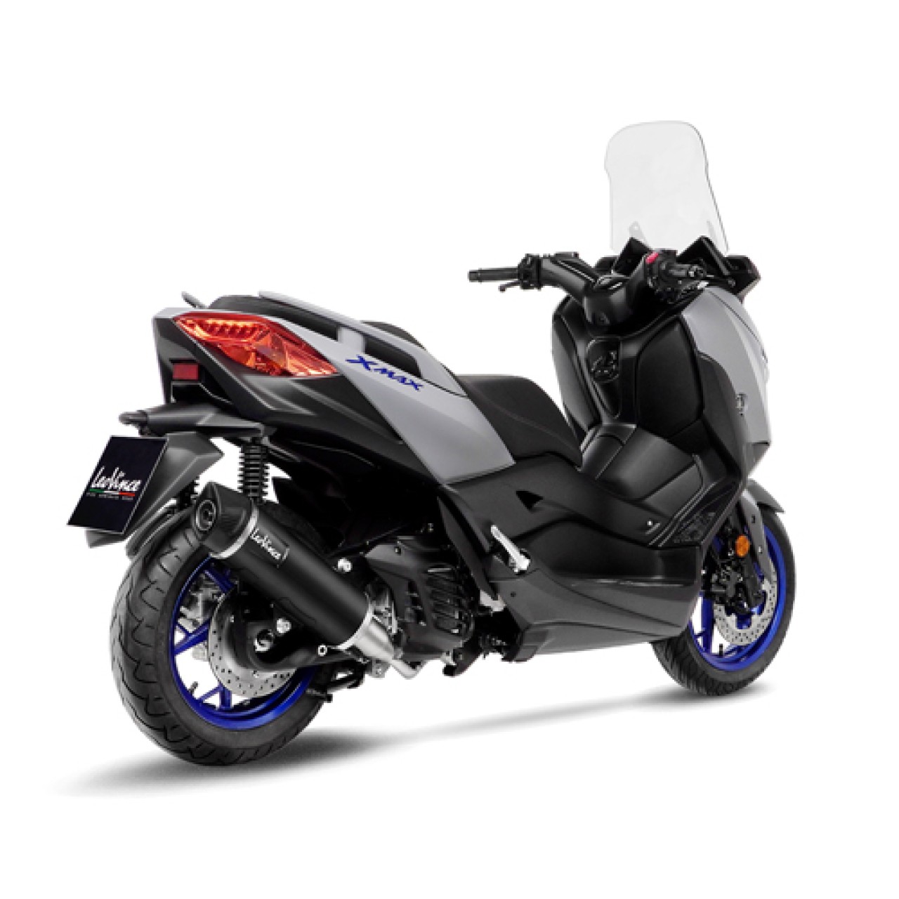LeoVince complete system SBK Nero for Yamaha X-Max 125 /Tech Max, stainless steel, ABE, Euro5