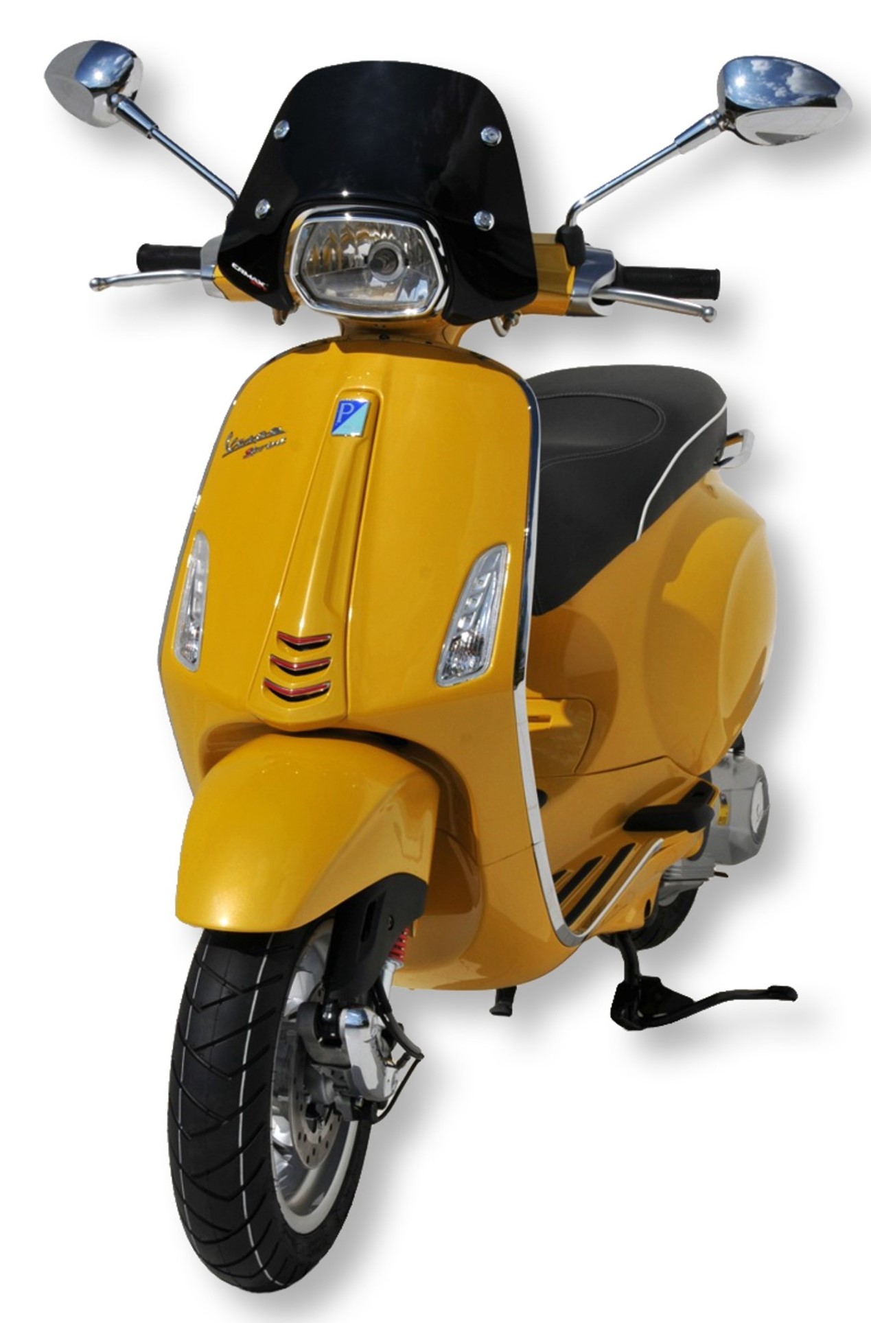 Windshield ERMAX Piccolo H 300 mm for Vespa Sprint 50-150cc 2T/4T, tinted/light black