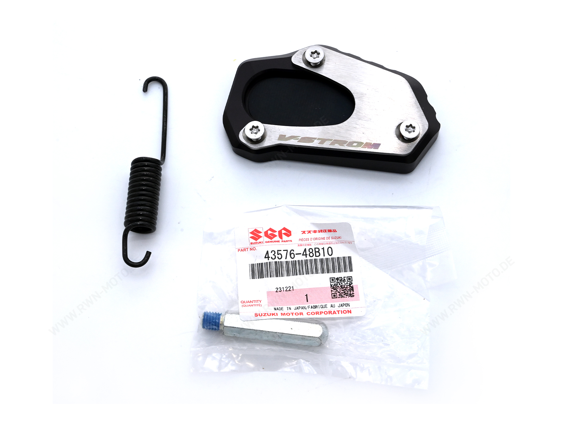 Side stand extension for Suzuki V-Strom 1050
