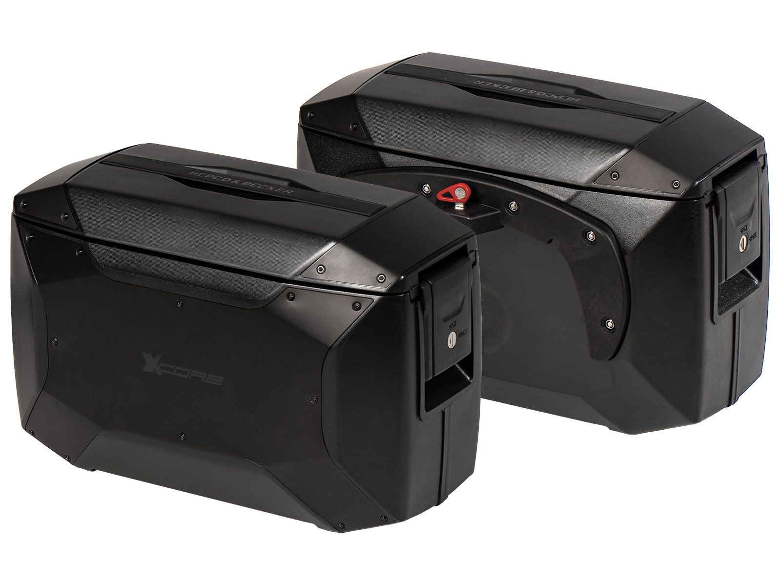 Xcore side case set black for C-Bow carrier Hepco & Becker