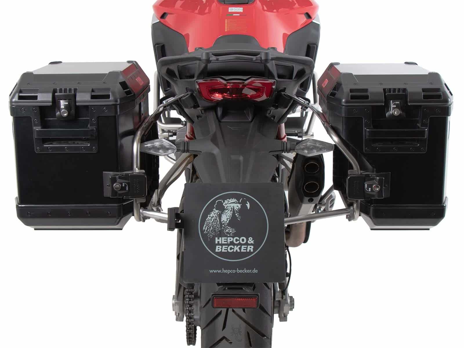 Case carrier set Cutout incl. case set Xplorer Cutout black for Ducati Multistrada V4 (25-)