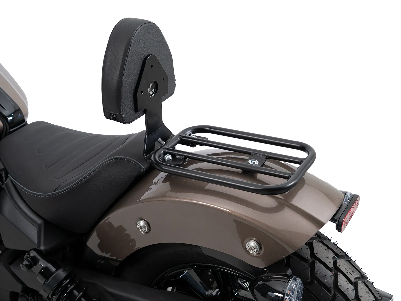 Backrest rider with padding black for Indian Scout Bobber 1250 (25-) Hepco & Becker