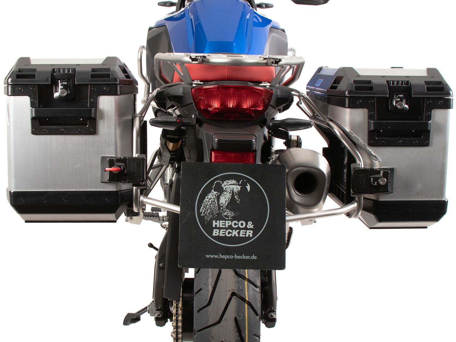 Case carrier set Cutout stainless steel carrier incl. case set Xplorer Cutout silver for BMW F 800 GS (24-)