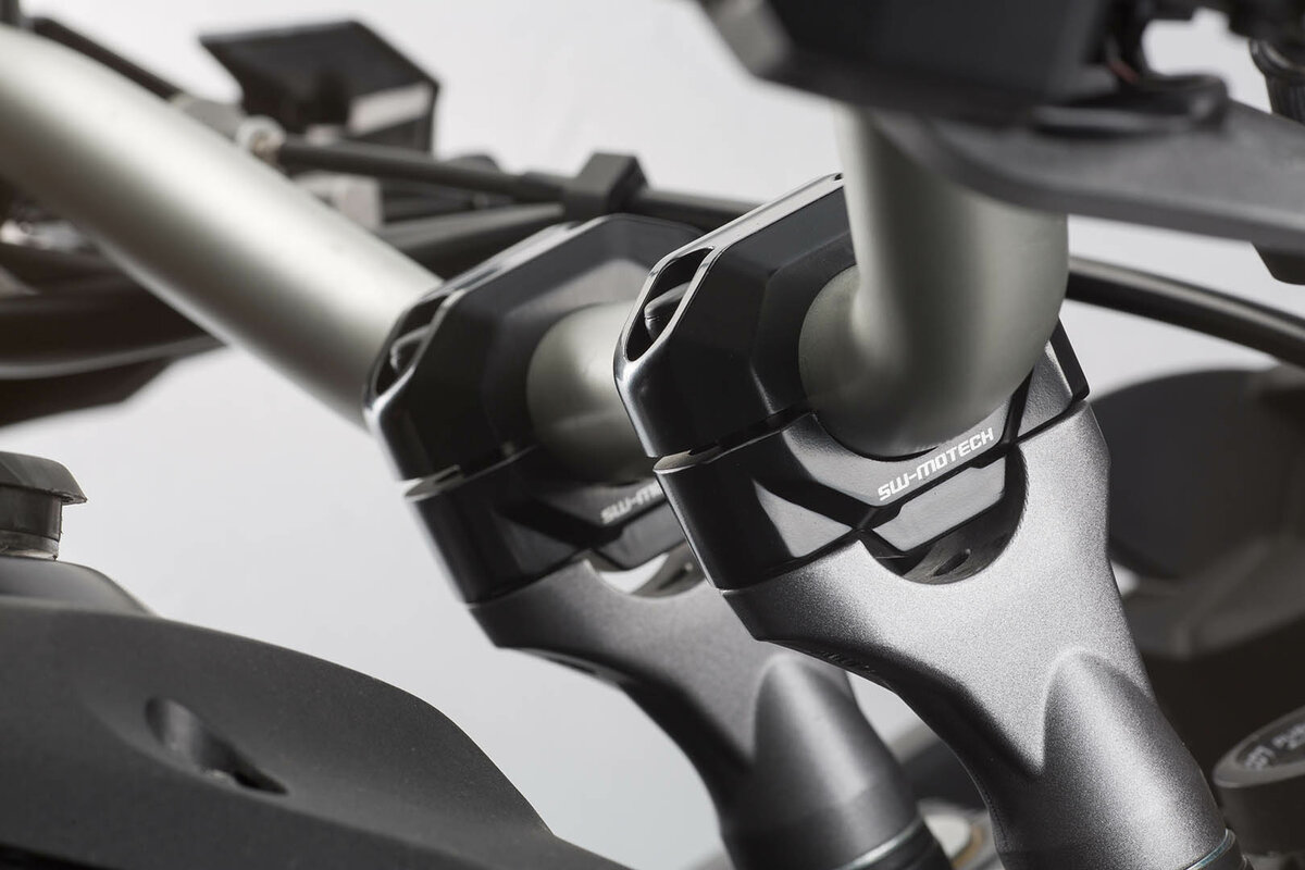 SW-Motech Handlebar riser, black for Ø 22 mm handlebar, H=20 mm for Honda CB 1100 EX /RS - SW Motech