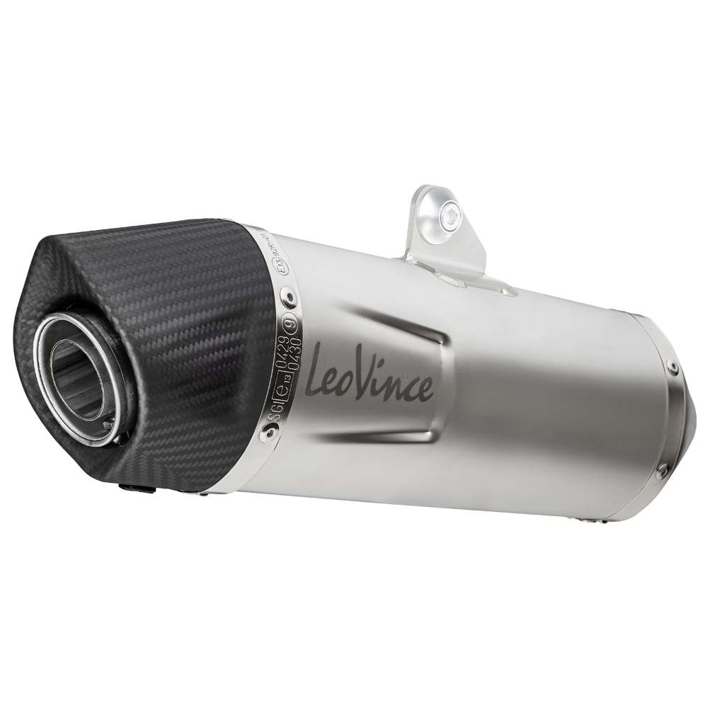 LeoVince complete system LV One Evo for Yamaha GPD 125 N-Max, stainless steel silver, Euro4, ABE