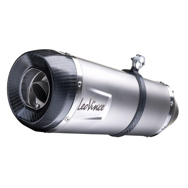 LeoVince exhaust system Factory S, stainless steel, slip on for Yamaha YZF-R1 / M (Bj.15-16)