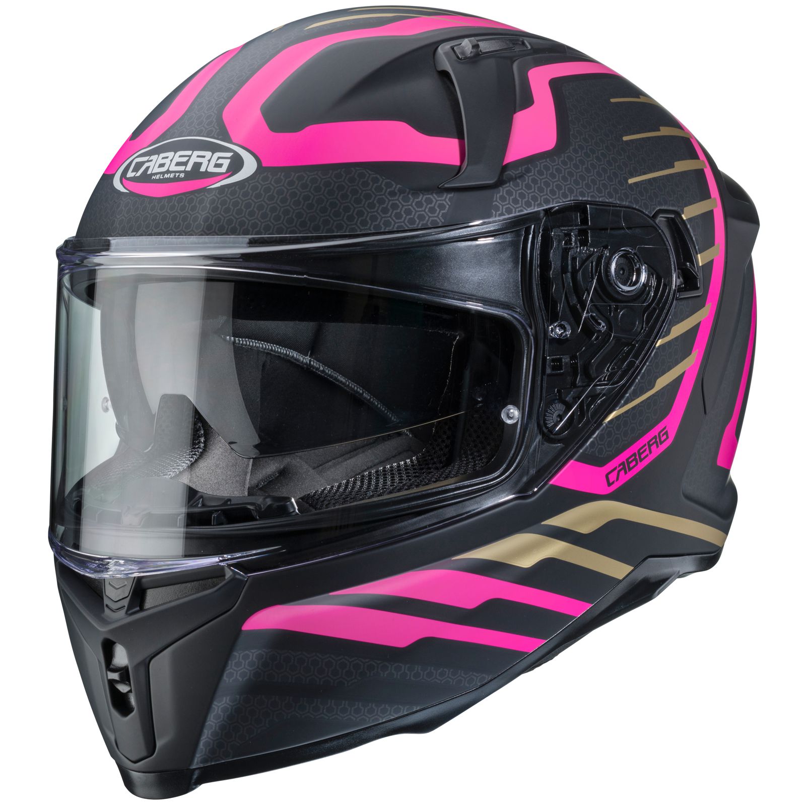 Caberg Helmet Avalon Forge, matte black / fuchsia gold