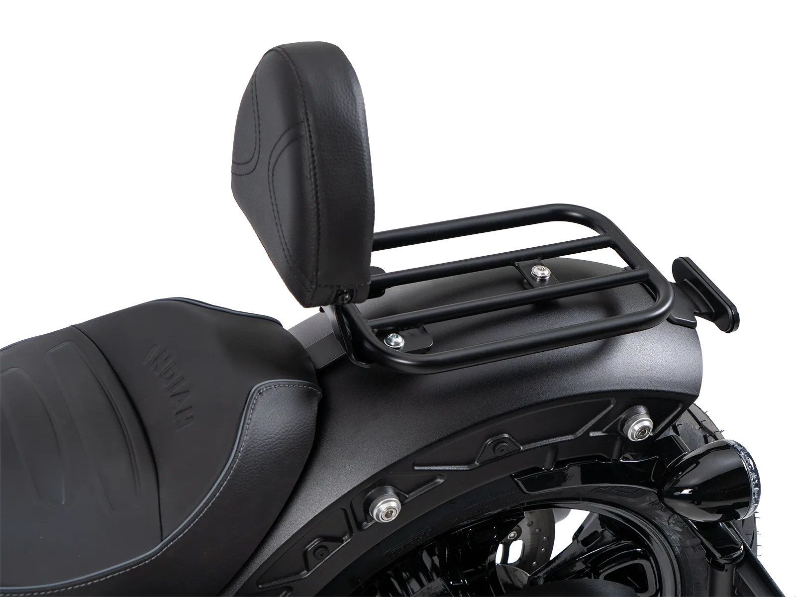 Backrest rider with padding black for Indian Scout Classic 1250 (25-) Hepco & Becker
