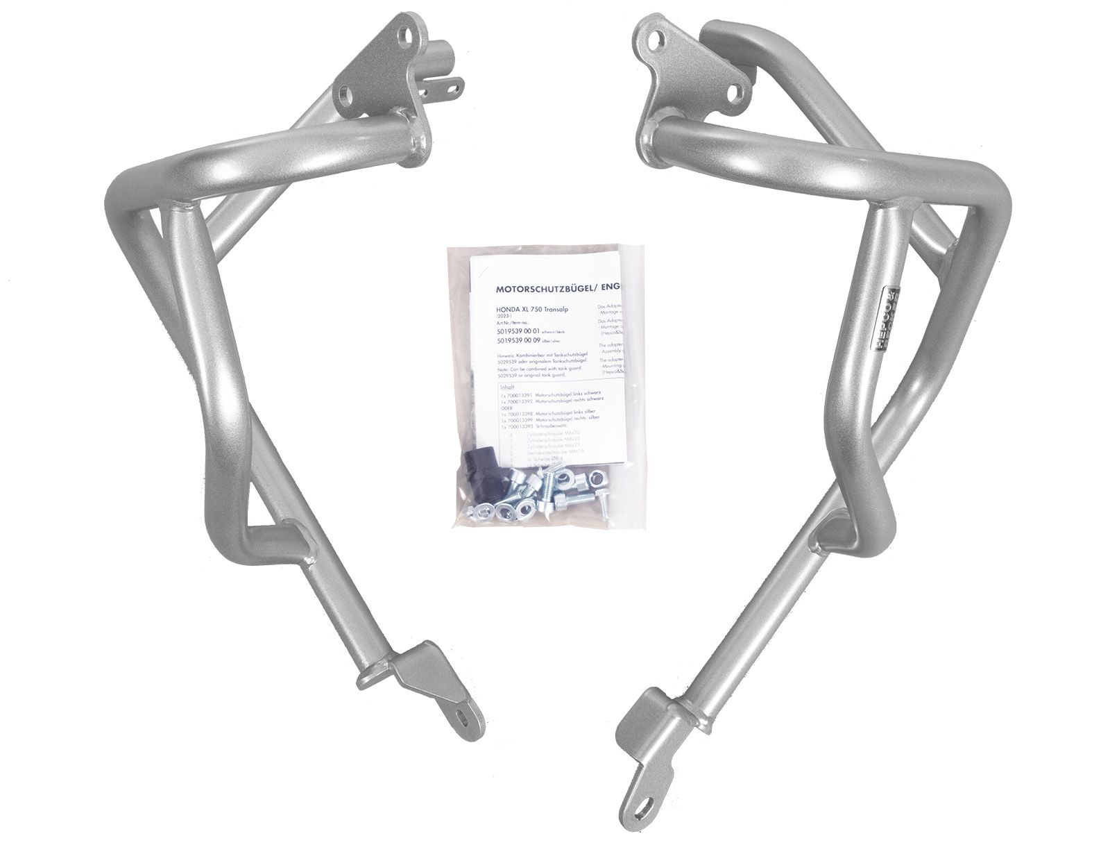 Silver engine guard for Honda XL 750 Transalp (25- ) Hepco & Becker
