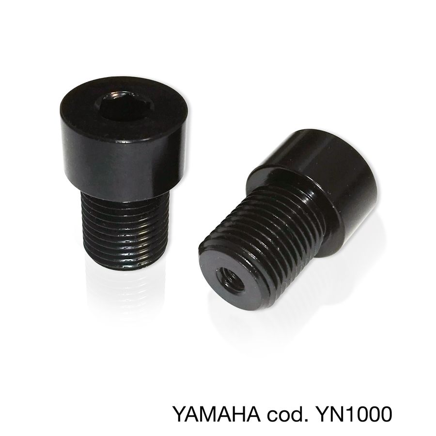 Barracuda handlebar end adapter for lever guards and handlebar end mirrors for Yamaha naked bikes