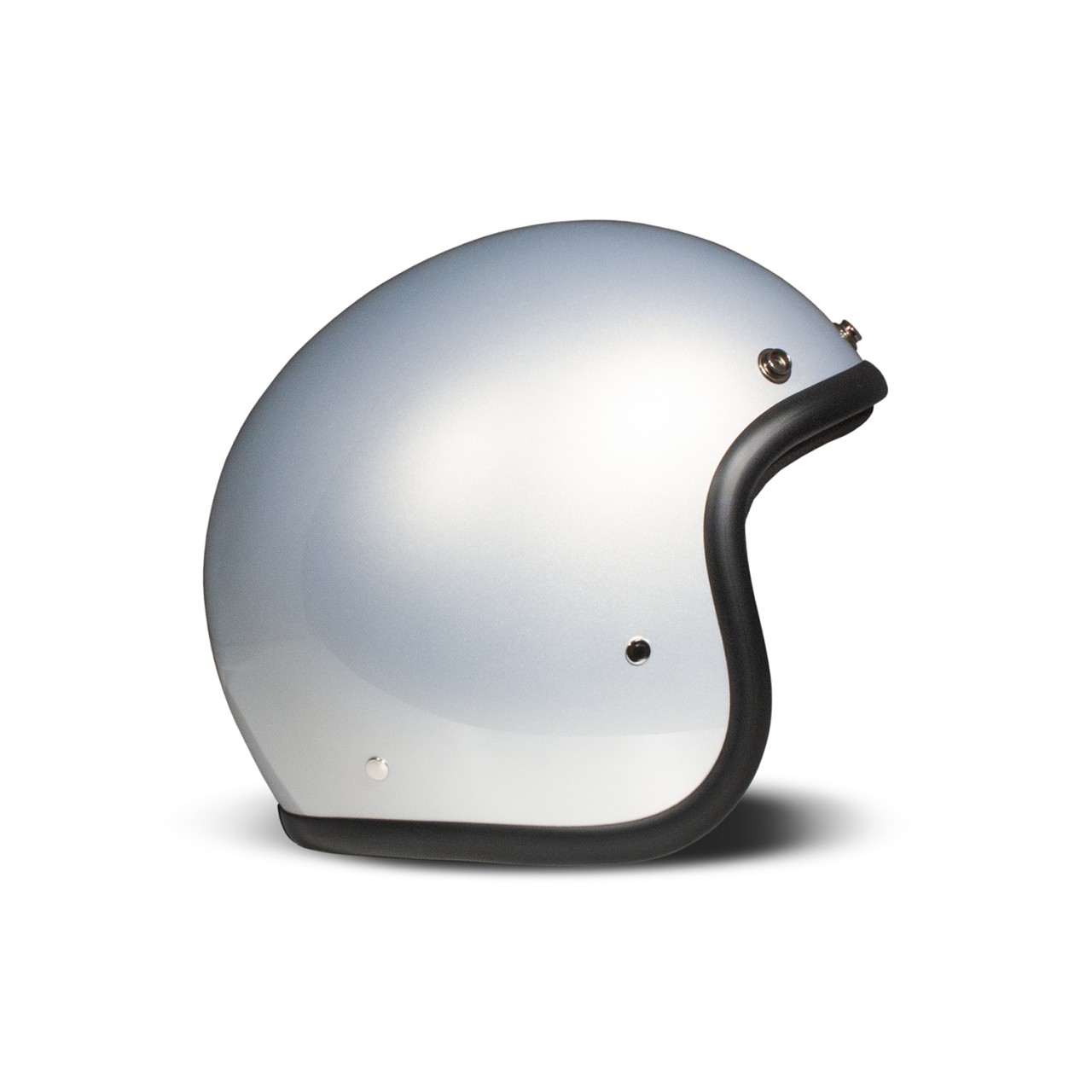 DMD jet helmet Retro, silver, shiny, Ice, fiberglass, ECE 22.06