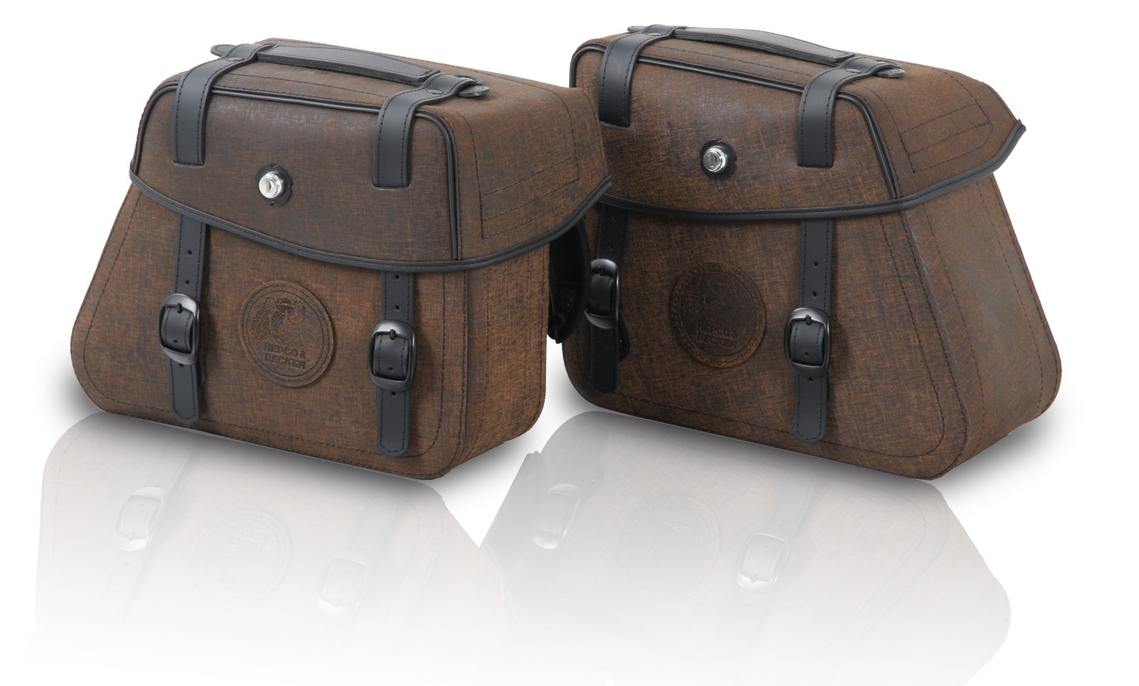 Leather bags Rugged C-Bow 24 liters brown for C-Bow saddlebag holder Hepco & Becker
