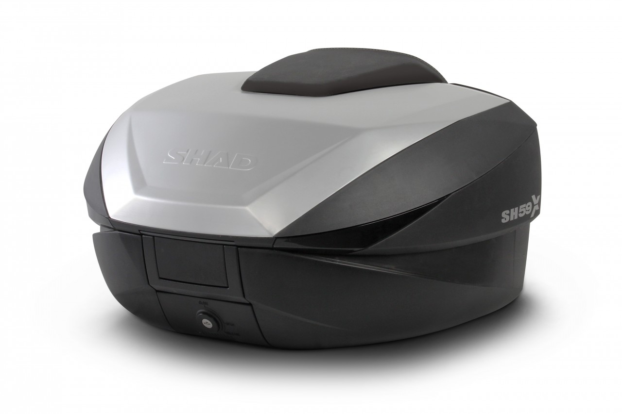 Shad SH59X Top Case, black with aluminum lid, 58 liters