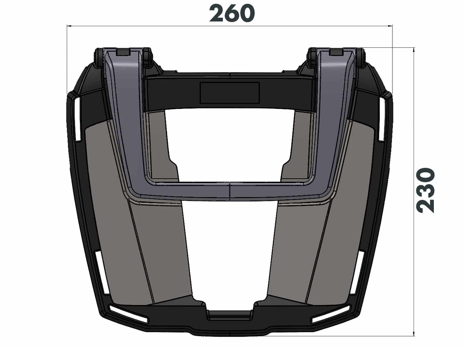 Easyrack top case carrier black for BMW F 800 GS (08-18) Hepco & Becker