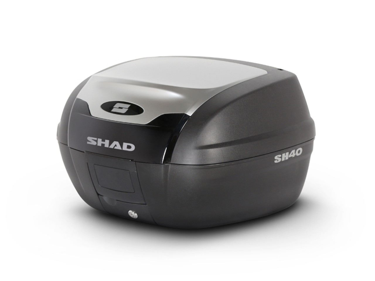 Shad SH40 Top Case, Aluminum Finish / Black, 40 L