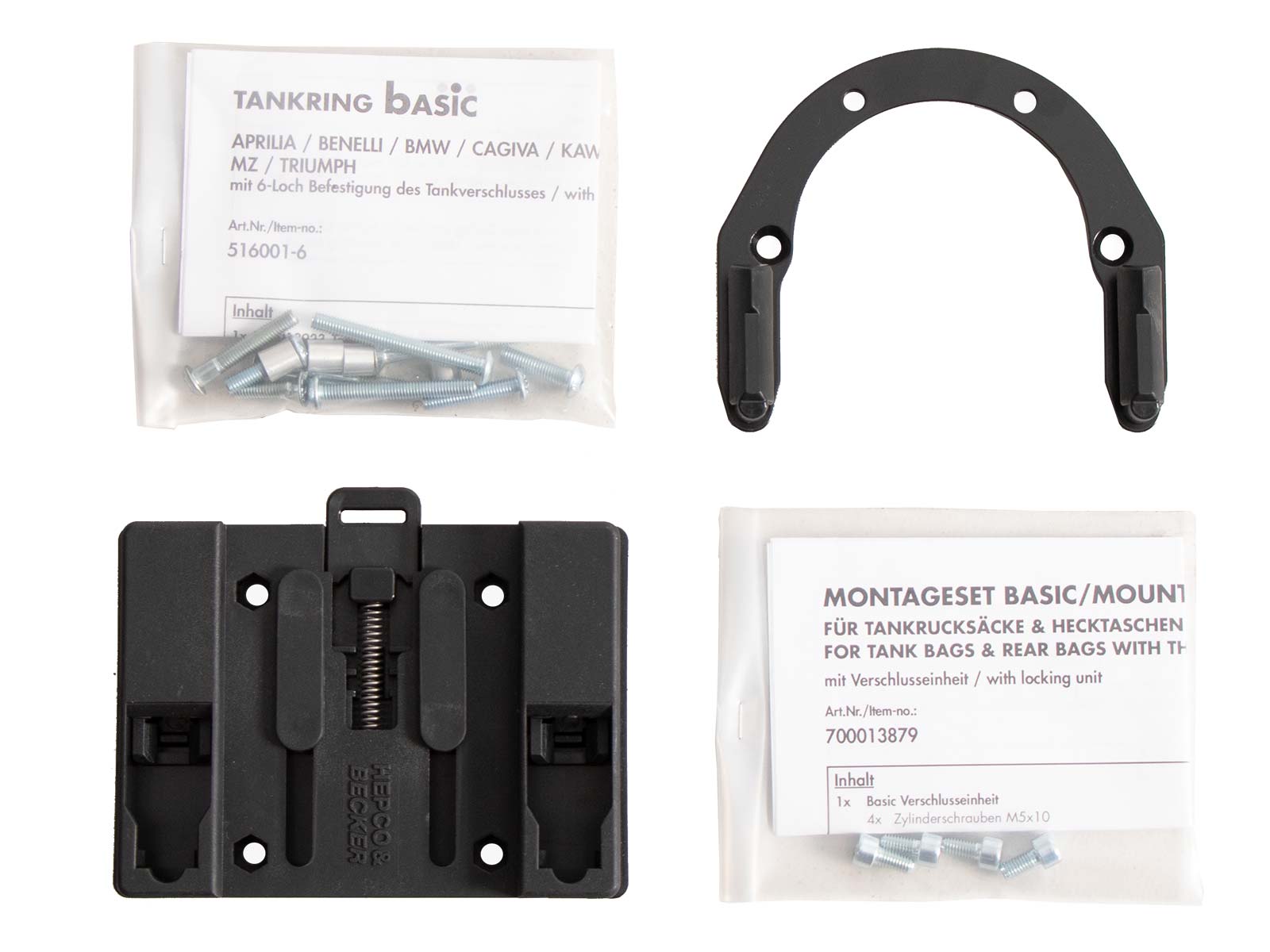 Basic tank ring incl. tank bag lock unit for Aprilia RSV Mille/Tuono (98-08)