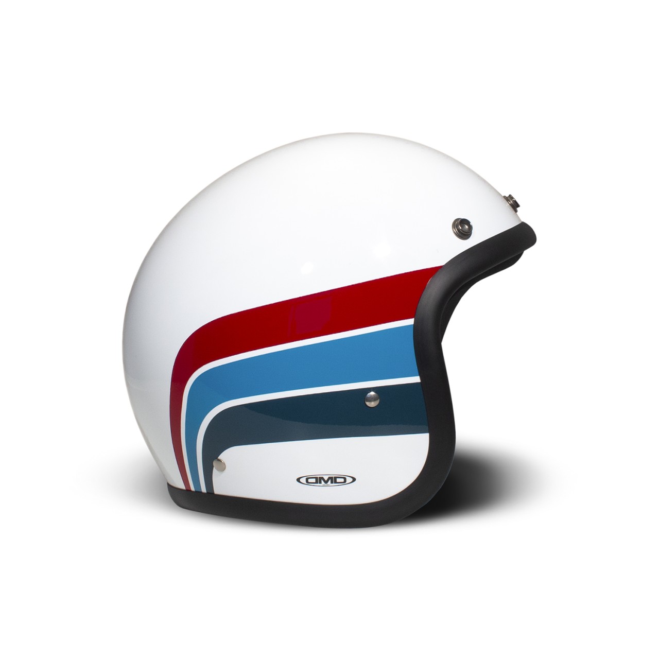 DMD jet helmet retro, white, glossy, Artemis, fiberglass, ECE 22.06