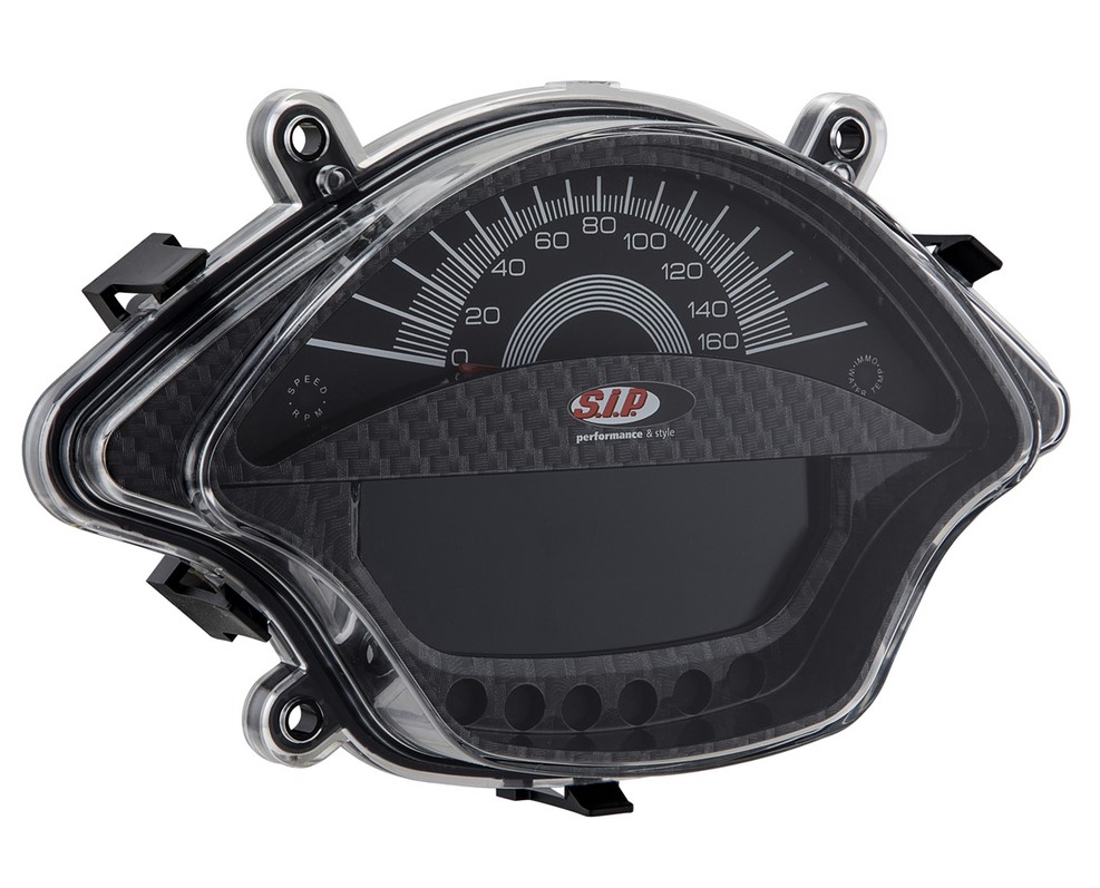 Tachometer/Speedometer for Vespa GTS/GTS Super 300cc FL ('14-), carbon-look