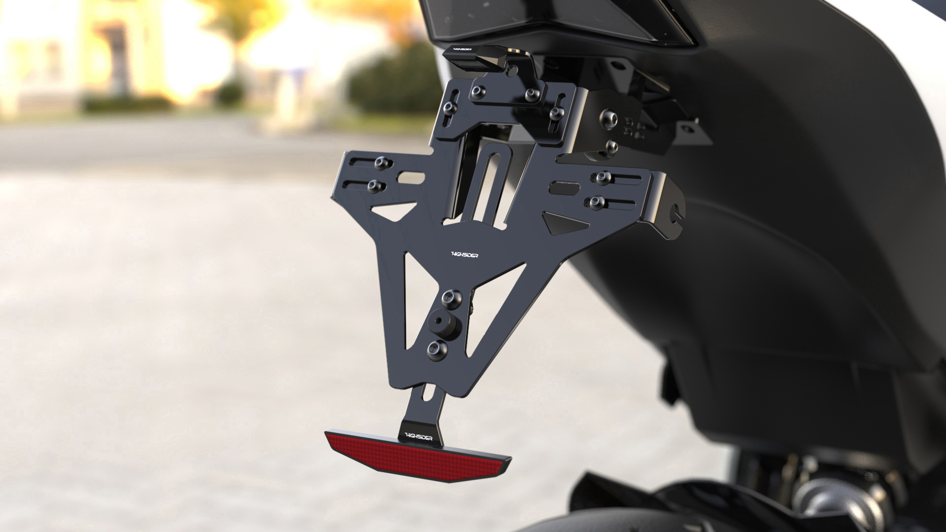 Kurzer Kennzeichenhalter inkl. Kennzeichenbeleuchtung für Honda CB 650 R / CBR 650 R (19-20)