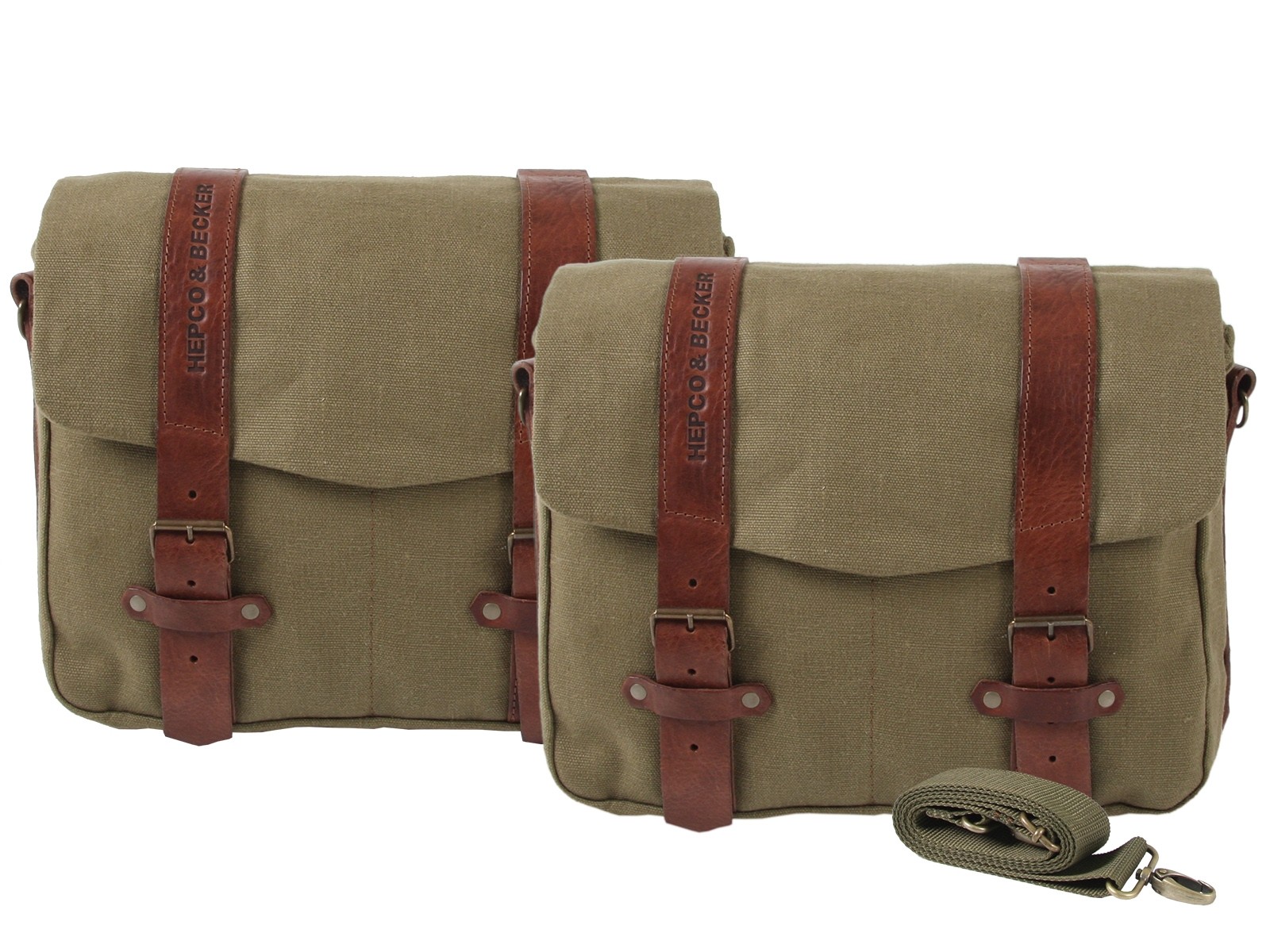 LEGACY courier bag set L/L green for C-Bow carrier Hepco & Becker
