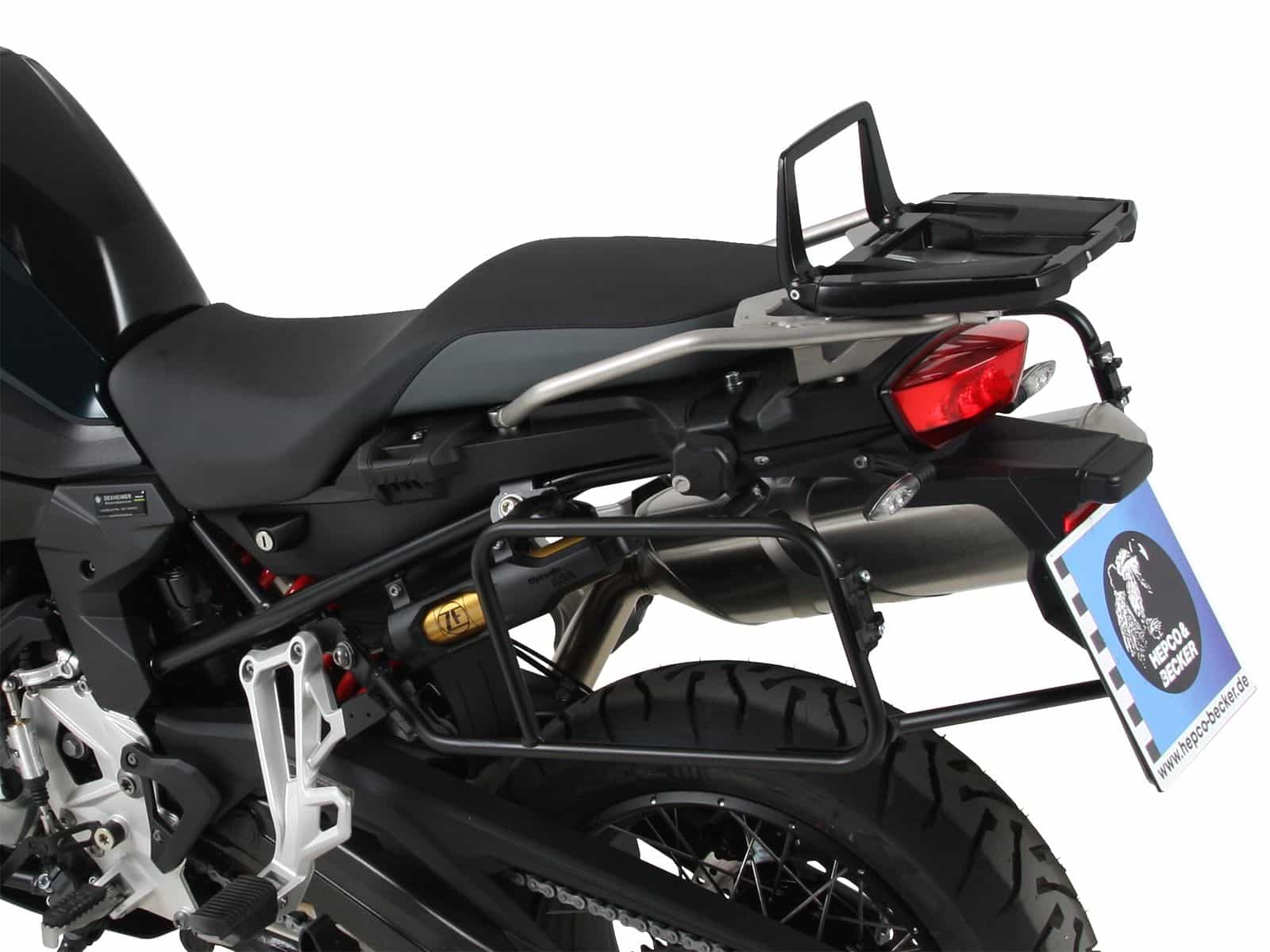 Alurack top case carrier black for combination with original accessory luggage rack for BMW F 750 GS