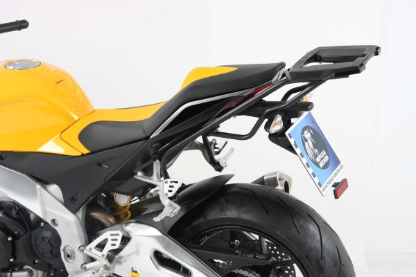 Alurack top case carrier black for Aprilia Tuono V4 R (11-14) / Tuono V4 1100 RR (15-20)