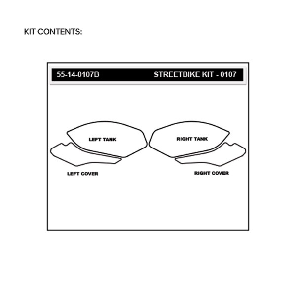 Stompgrip Traction Pads schwarz, für BMW HP4 Race, 2018-2019, S1000R, 2014-2020, S1000RR, 2015-2019