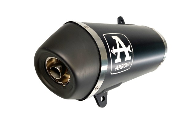 ARROW Auspuff DARK URBAN für Piaggio Medley 125/150 2016-, Aluminium schwarz (Nur mit ARROW Krümmer)